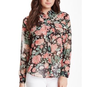 Lovers + Friends Boyfriend Floral Blouse Size XS